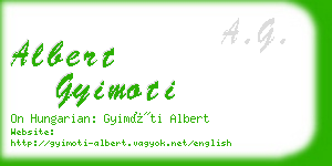 albert gyimoti business card